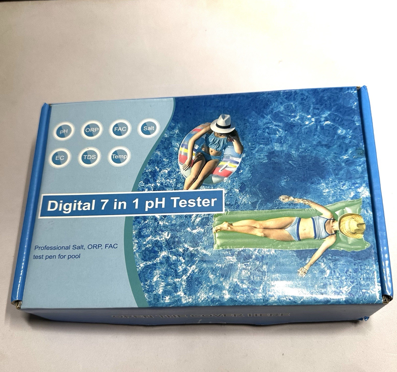 CIZTADA Saltwater Pool Tester Free Chlorine Meter pH and Salinity Tester 7 in... gallery