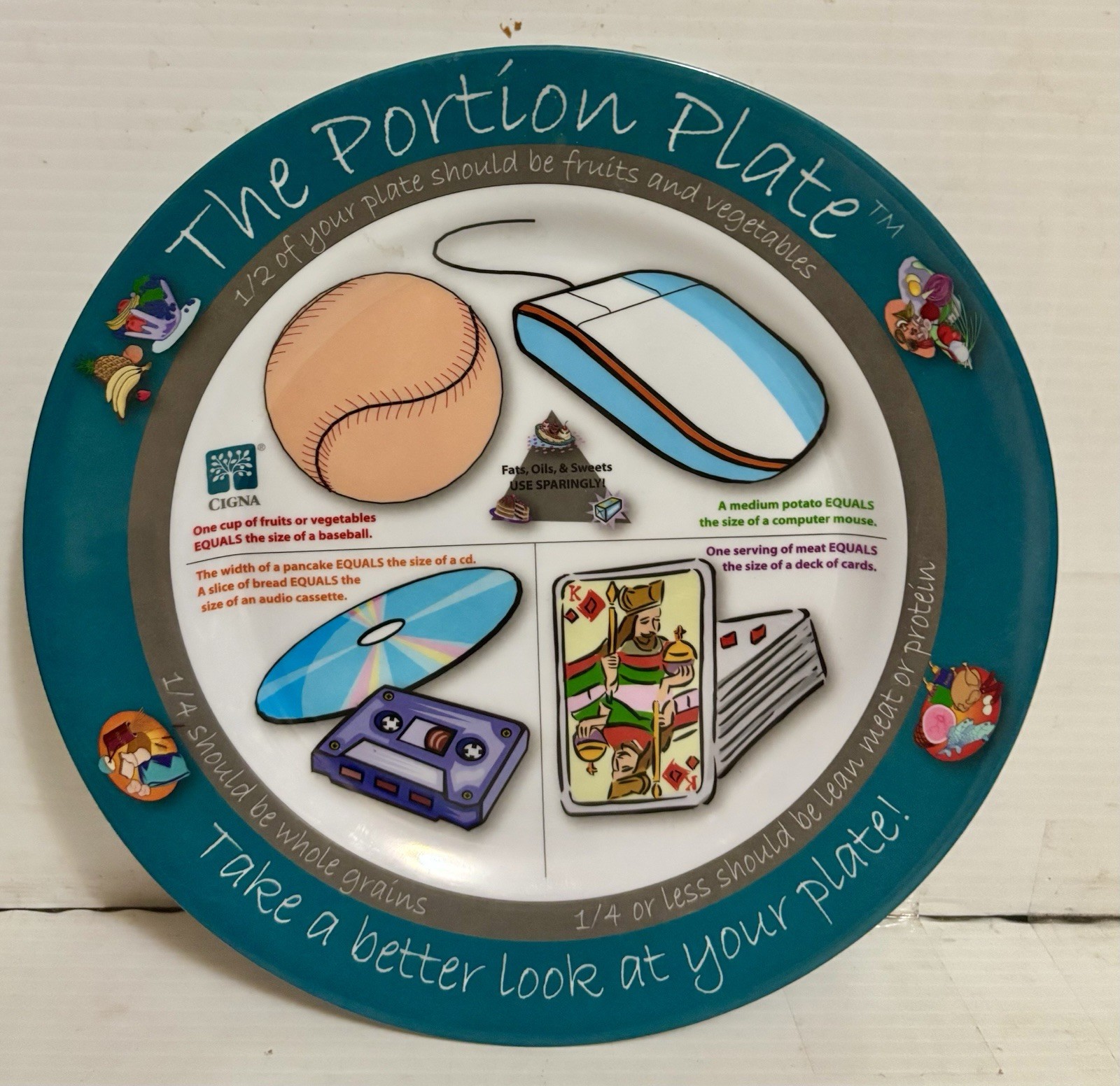 The Portion Plate Melamine Meal Measure Portion Control Plate Diet Diabetes Fast gallery