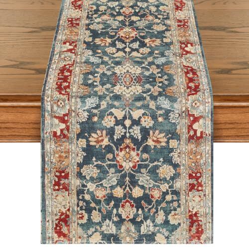 Bohemia Style Boho Table Runner, Seasonal Rustic 13" x 48", Table Runner Red gallery