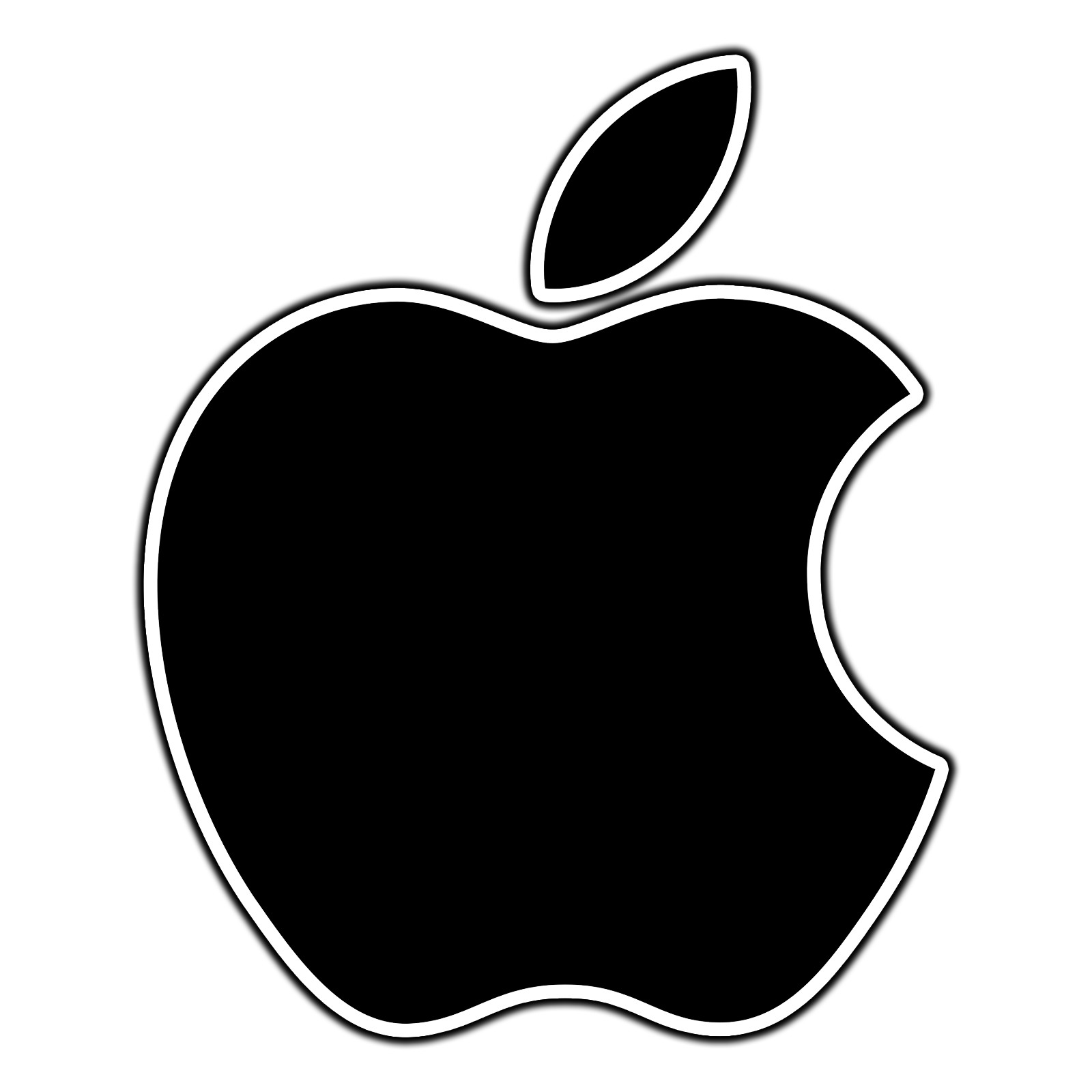 Apple Black Logo #2 Sticker Waterproof Vinyl Decal Die-Cut Laptop Car gallery