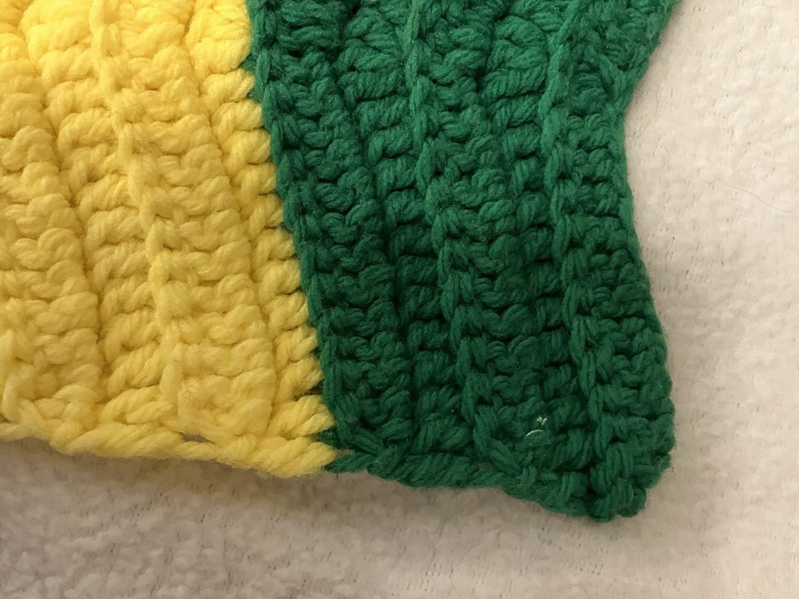 Chevron, John Deere? Green And Yellow Afghan Crochet Blanket Age Unknown gallery