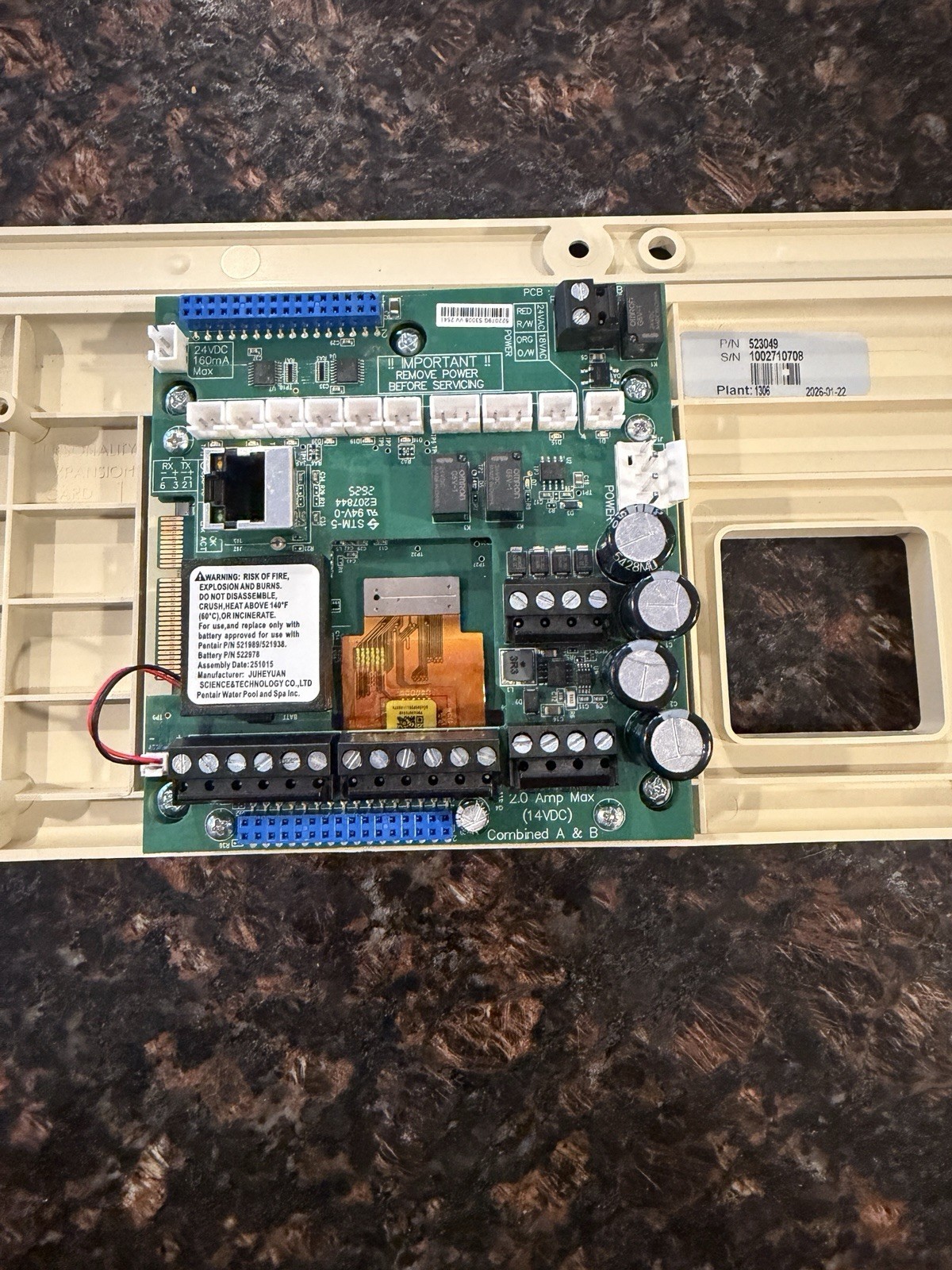 Pentair IntelliCenter i5P Main PCB Single Body With Face Plate 523050. gallery