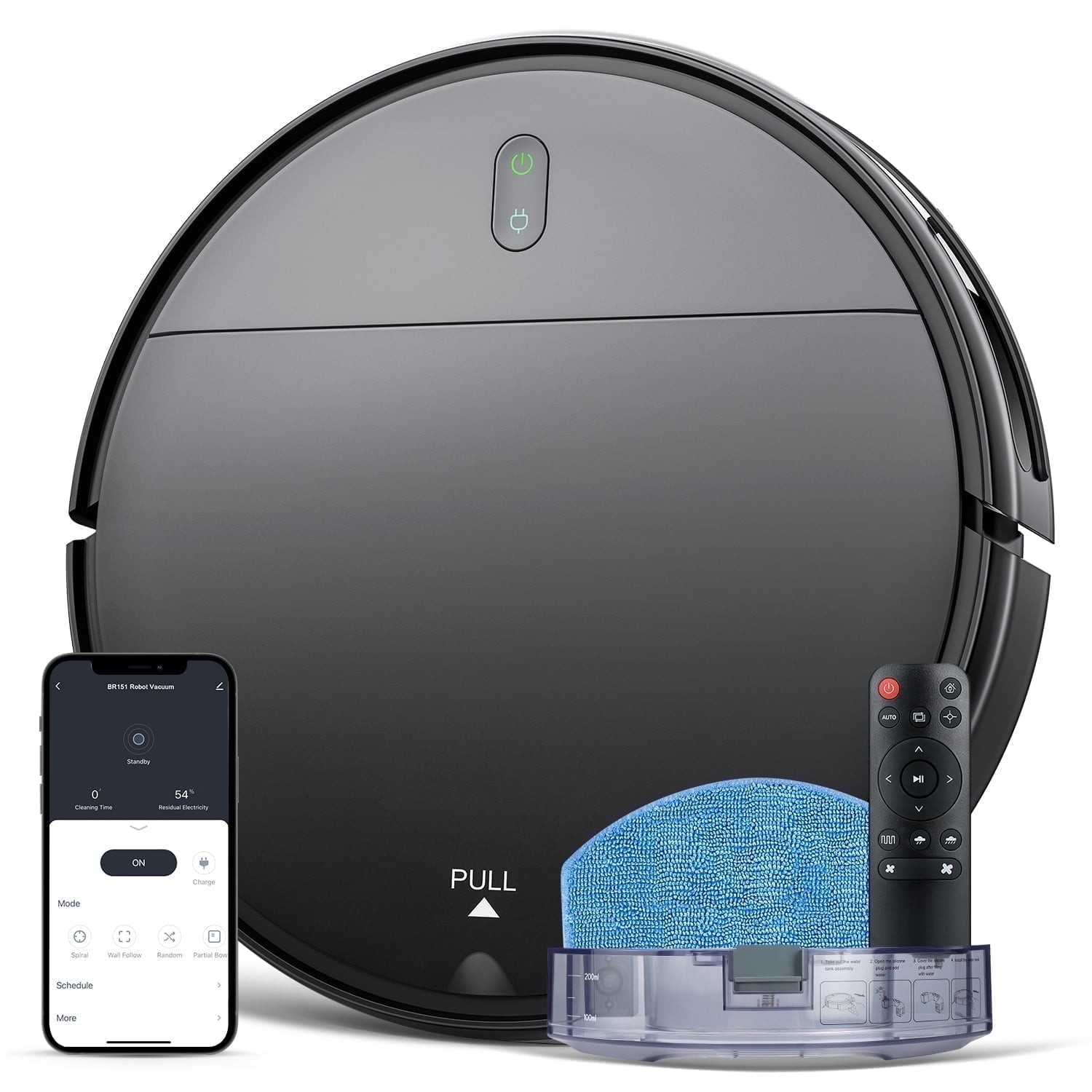 ONSON Robot Vacuum Cleaner BR151, 3500Pa Suction, 2 in 1 Mop Combo, Wi-Fi and gallery