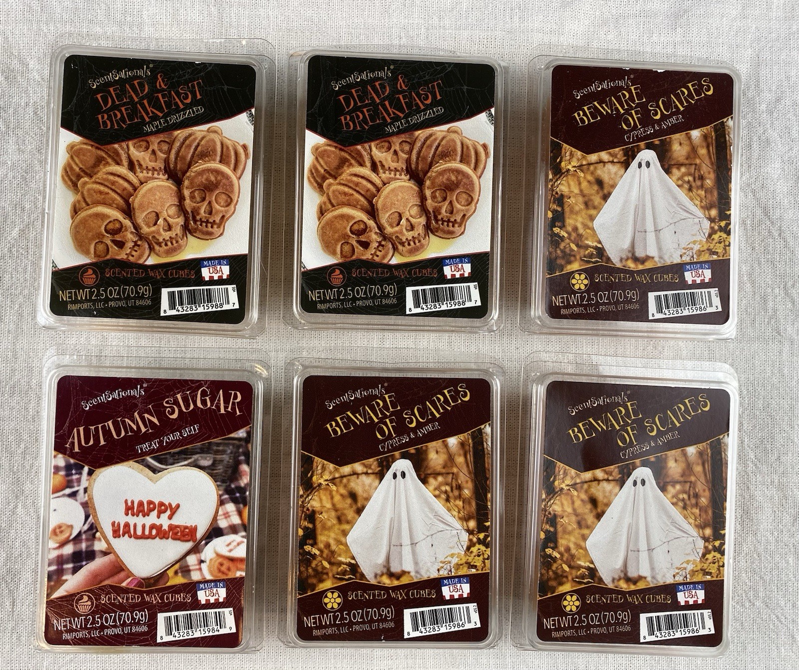 6 SCENTSATIONALS SCENTED WAX MELTS 6 CUBES PER PACK Autumn Sugar, Maple Drizzle gallery