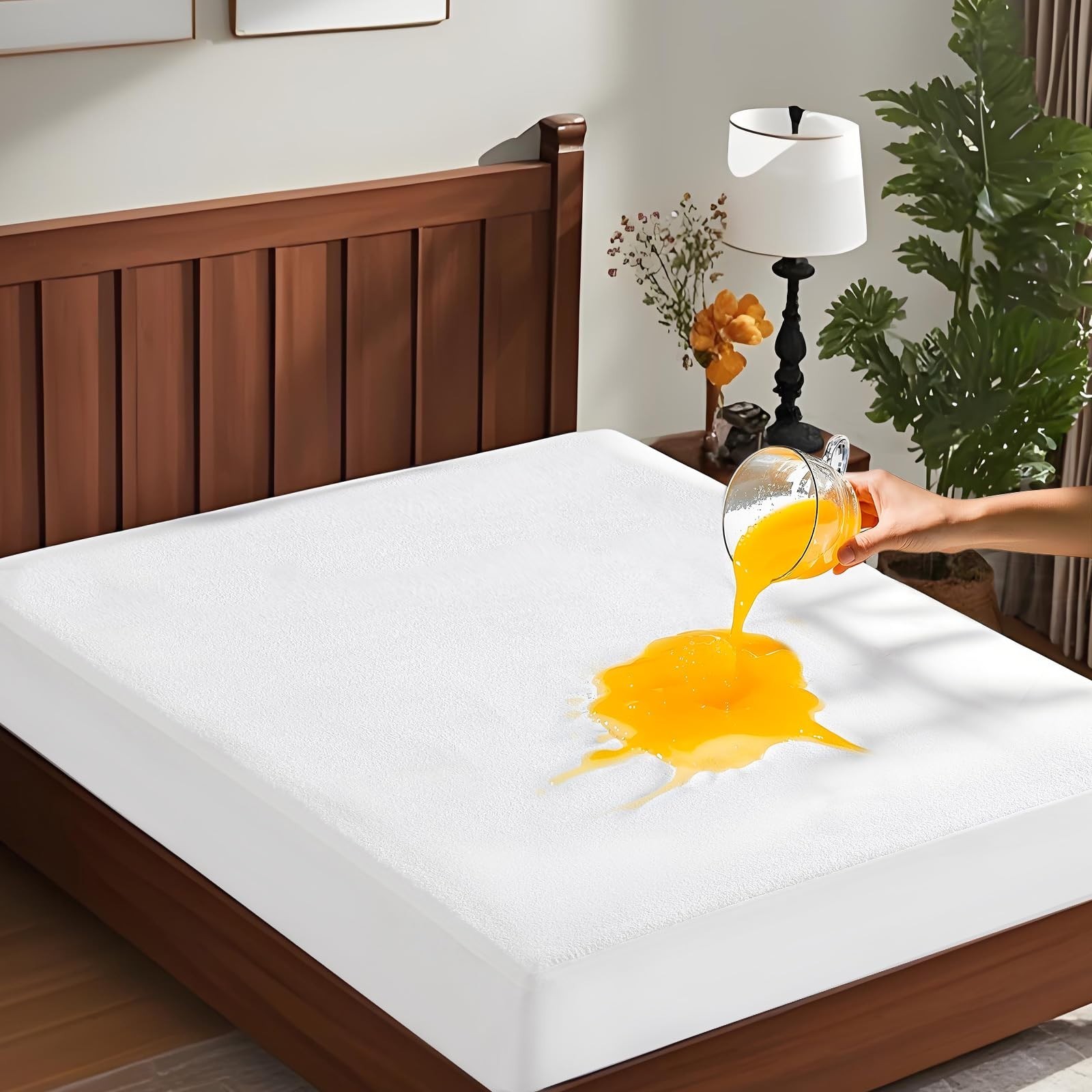 Waterproof Mattress Protector Cover Soft Terry Deep Pocket up to 18" ClevaHome gallery