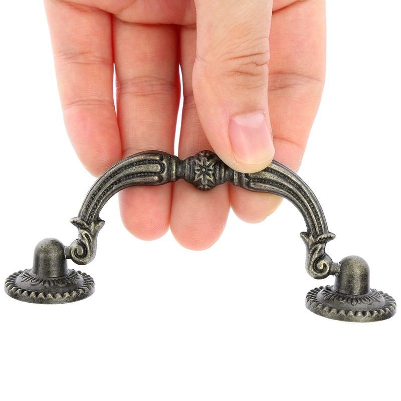 6Pack 3 Inch Bronze Vintage Drawer Pulls Handles Antique Drop Bail Cabinet Pulls gallery