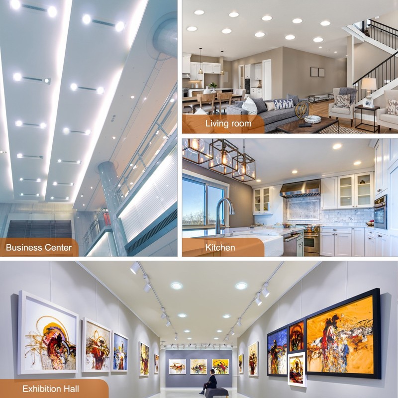 6 Inch 5CCT Dimmable LED Downlights, 24-Pack, Adjustable 2700K-5000K, 12W 1050LM gallery