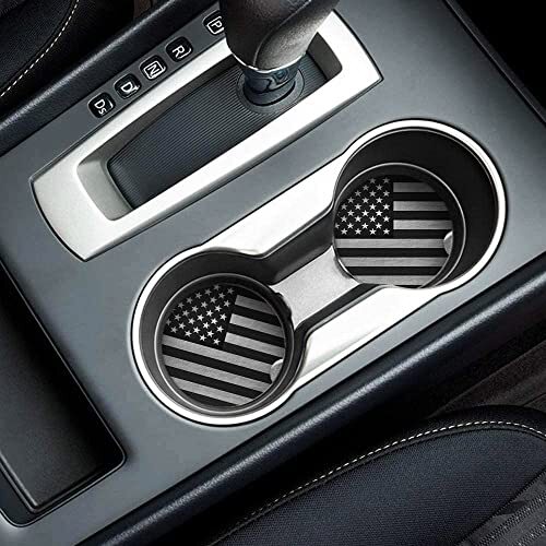 2 Pack Absorbent Car Cup Holder Coasters Ceramic Stone w/ Non Scratch Cork Base gallery