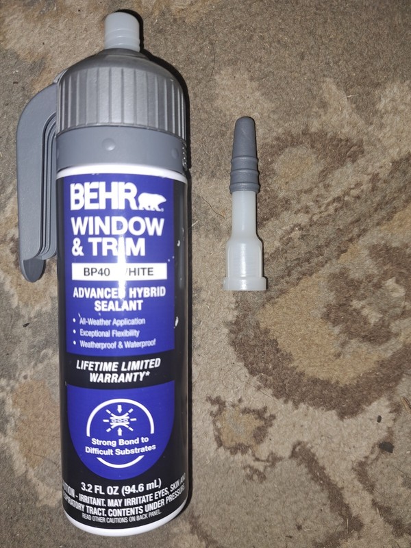 Window and Trim 3.2 fl. oz. Pressure Pack White Int/Ext caulk store & reuse gallery