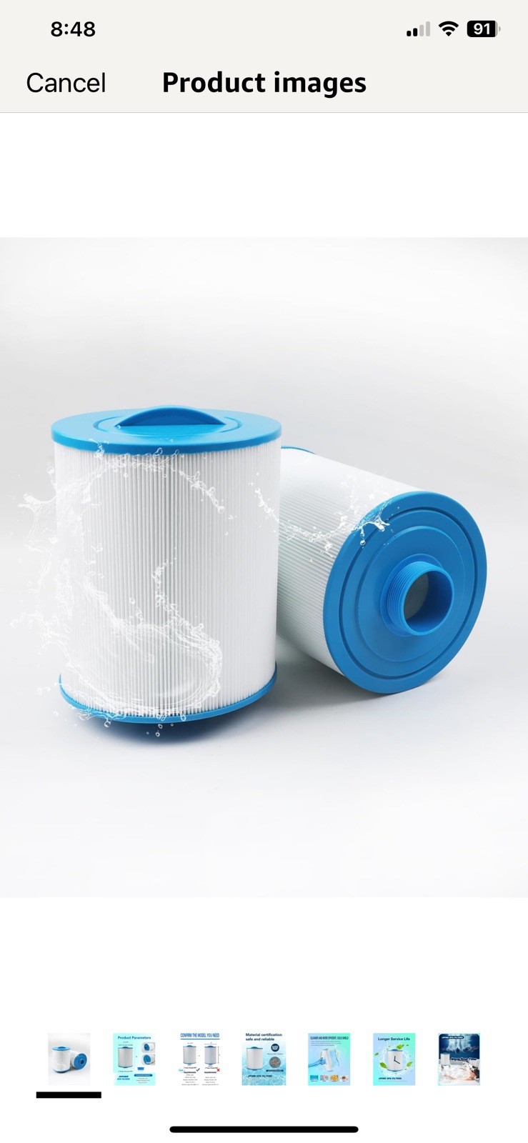 PAS50SV Hot Tub Filter Replaces Artesian Spa Filter Magnum AR50 PAS50SV-F2M gallery