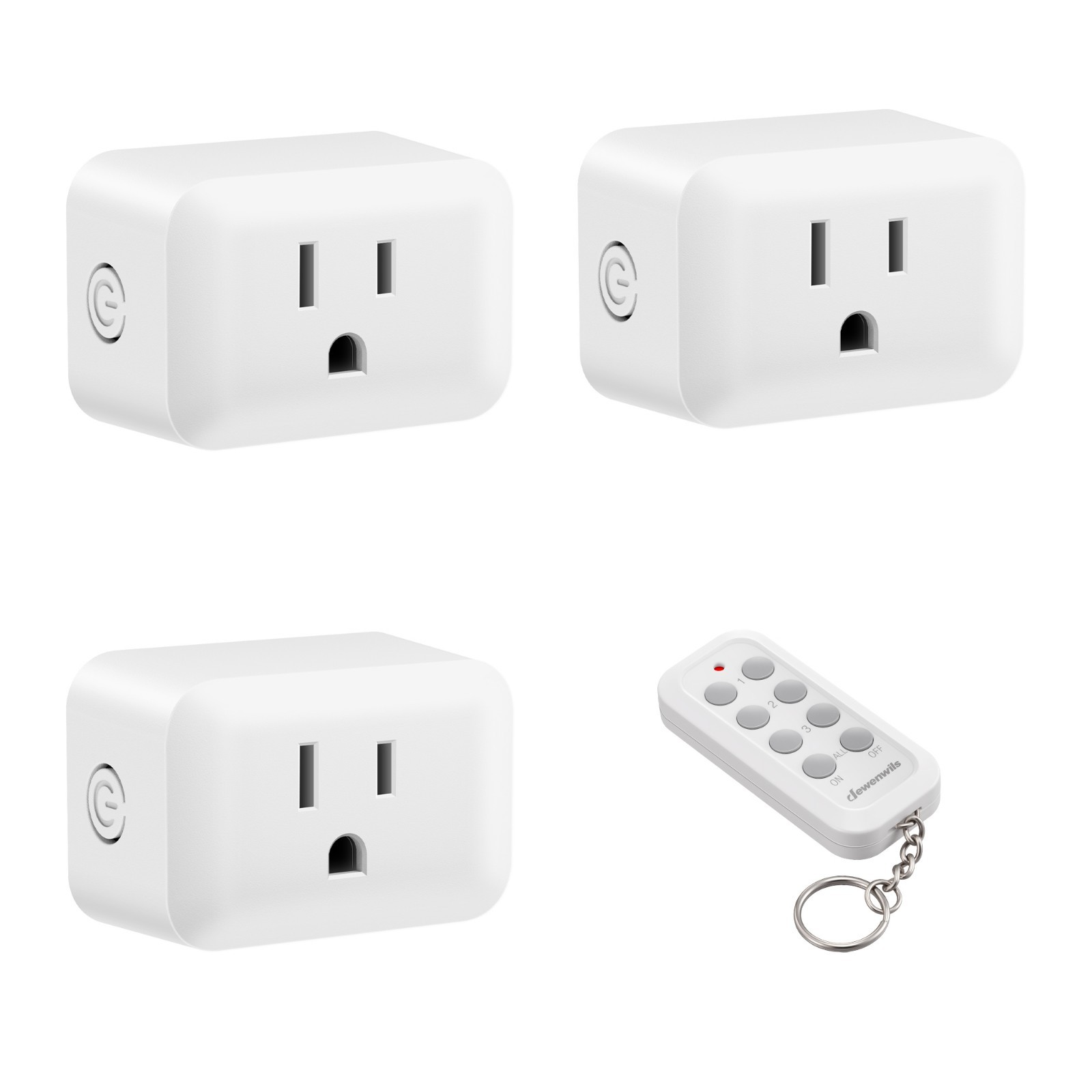 4-Gang Wireless Remote Control Outlet Set – 125V 15A,100ft RF Range,UL Certified gallery