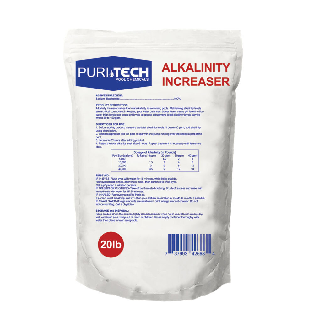 Puri Tech 20lb Total Alkalinity Increaser Sodium Bicarbonate for Swimming Pools gallery