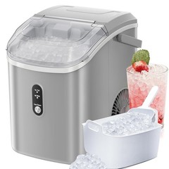 Countertop Ice Maker with Soft Chewable Pellet Ice, 34lbs/24Hrs, One-Click Op…