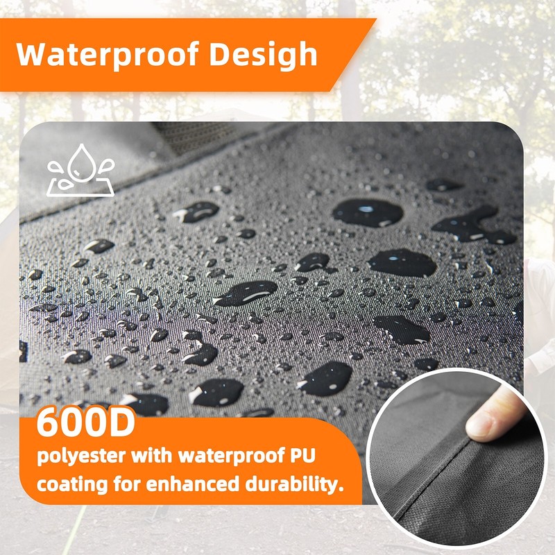 50" Round Fire Pit Cover, 600D Heavy Duty Fire Pit Cover, Waterproof & Windproof gallery