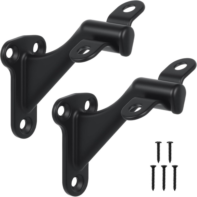 Durable 3-Inch Handrail Brackets for Stairway Safety - 330 lbs Support 2-Pack gallery