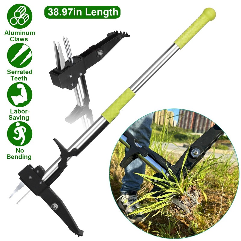 39in Weed Puller Tool 4-Claw Manual Weeding - Lawn Yard Garden ergonomic design gallery