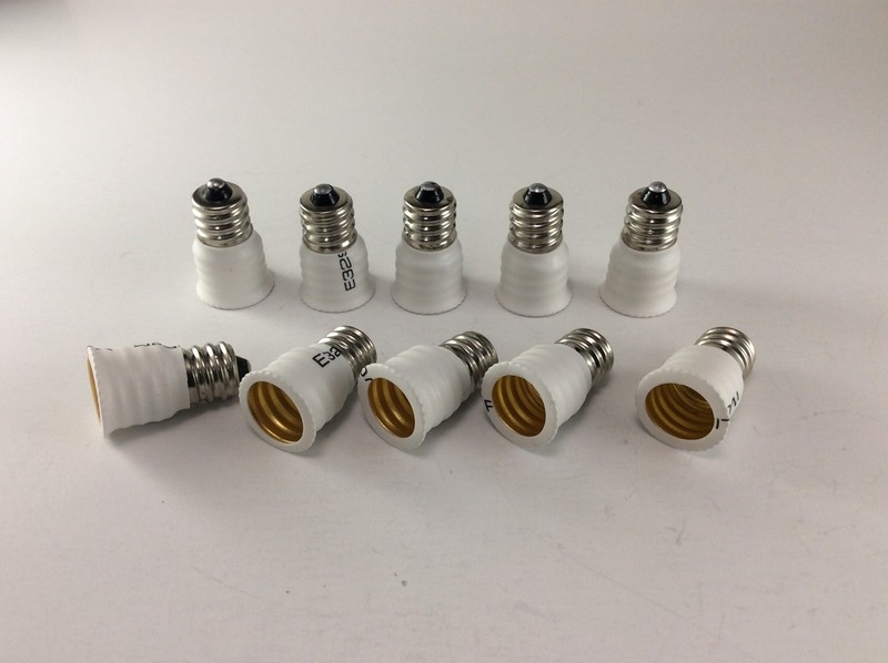 NEW! 10pcs E12 to E14 Extend Base Edison Light Bulb Lamp Adapter Converter Screw gallery