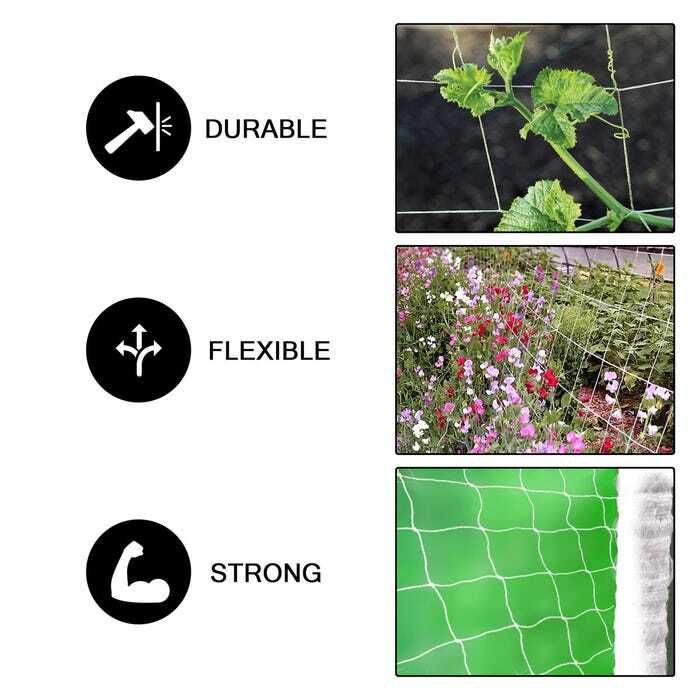 Soft Mesh Nylon Trellis Netting Bulk Roll 6.5 ft x 350 ft w/ 6 in Squares gallery