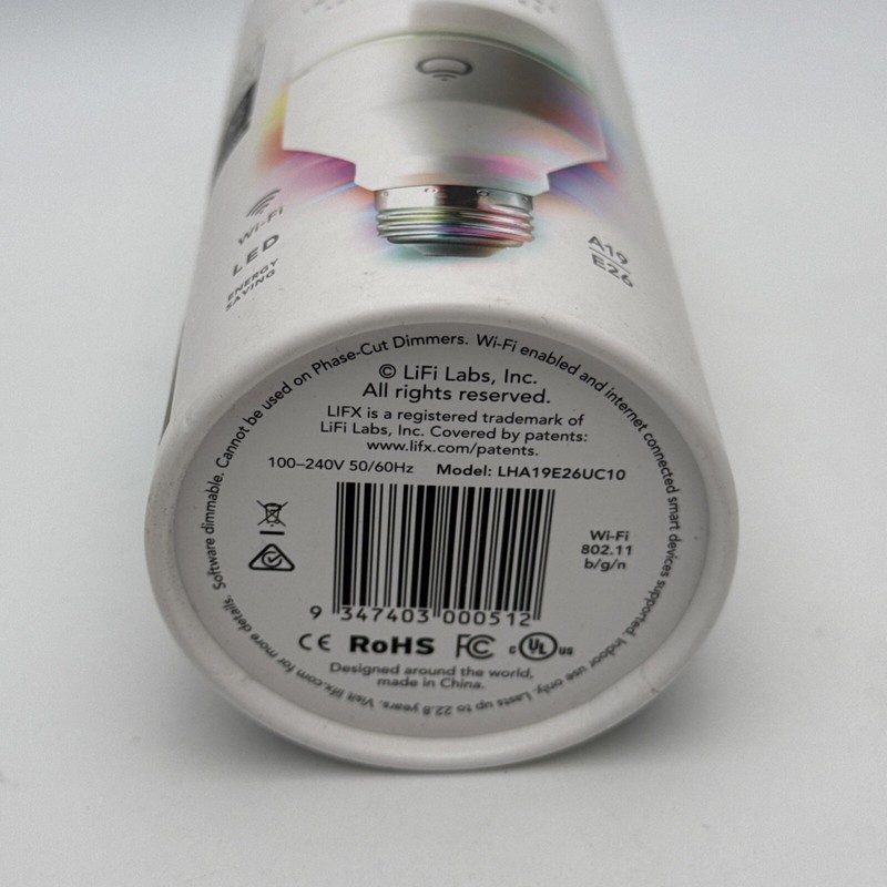 LIFX Multi Colored 1100-Lumen Dimmable A19 LED Light Bulb - NEW SEALED gallery