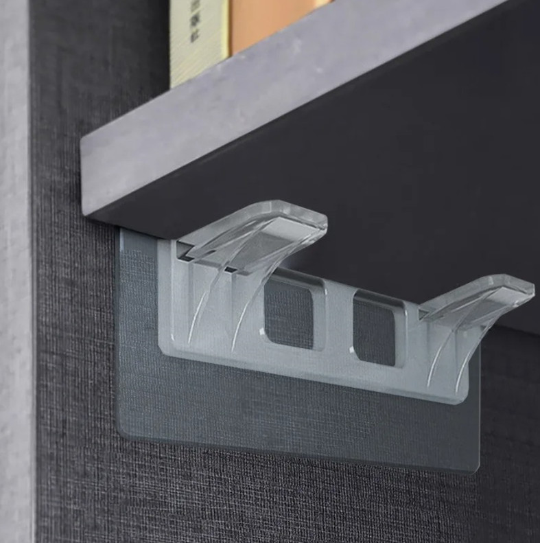 12pcs Non Marking Shelf Divider Brackets Transparent Support Holders - NEW gallery