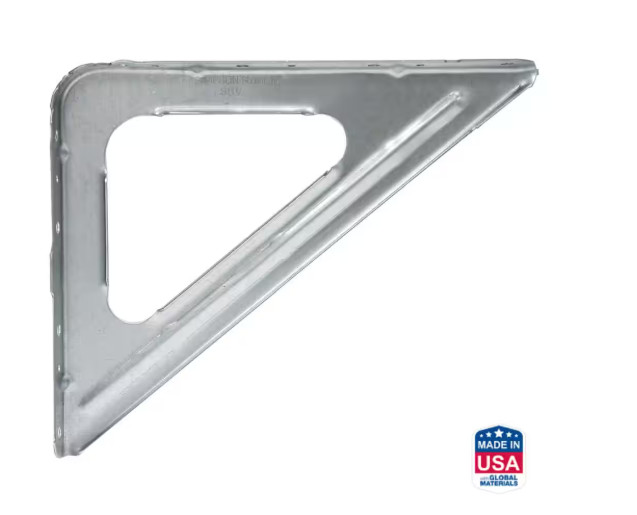 Galvanized Shelf Bracket 9 in. X 11 in. 16-Gauge gallery