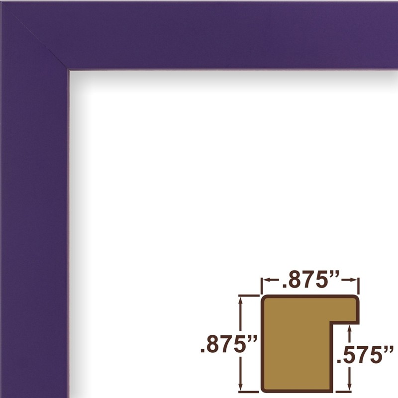 Craig Frames Confetti, Modern Purple Solid Wood Picture Frame gallery