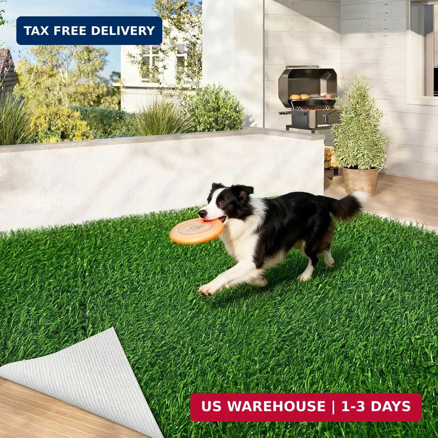 Artificial Grass Indoor Outdoor Turf Rug,2.6Ft x 3.3Ft Soft and Durable High Den gallery
