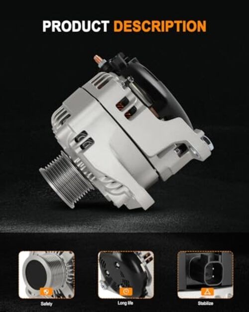 High Output Replacement Alternator 11379 Fits Dodge Ram 2008-2010 gallery