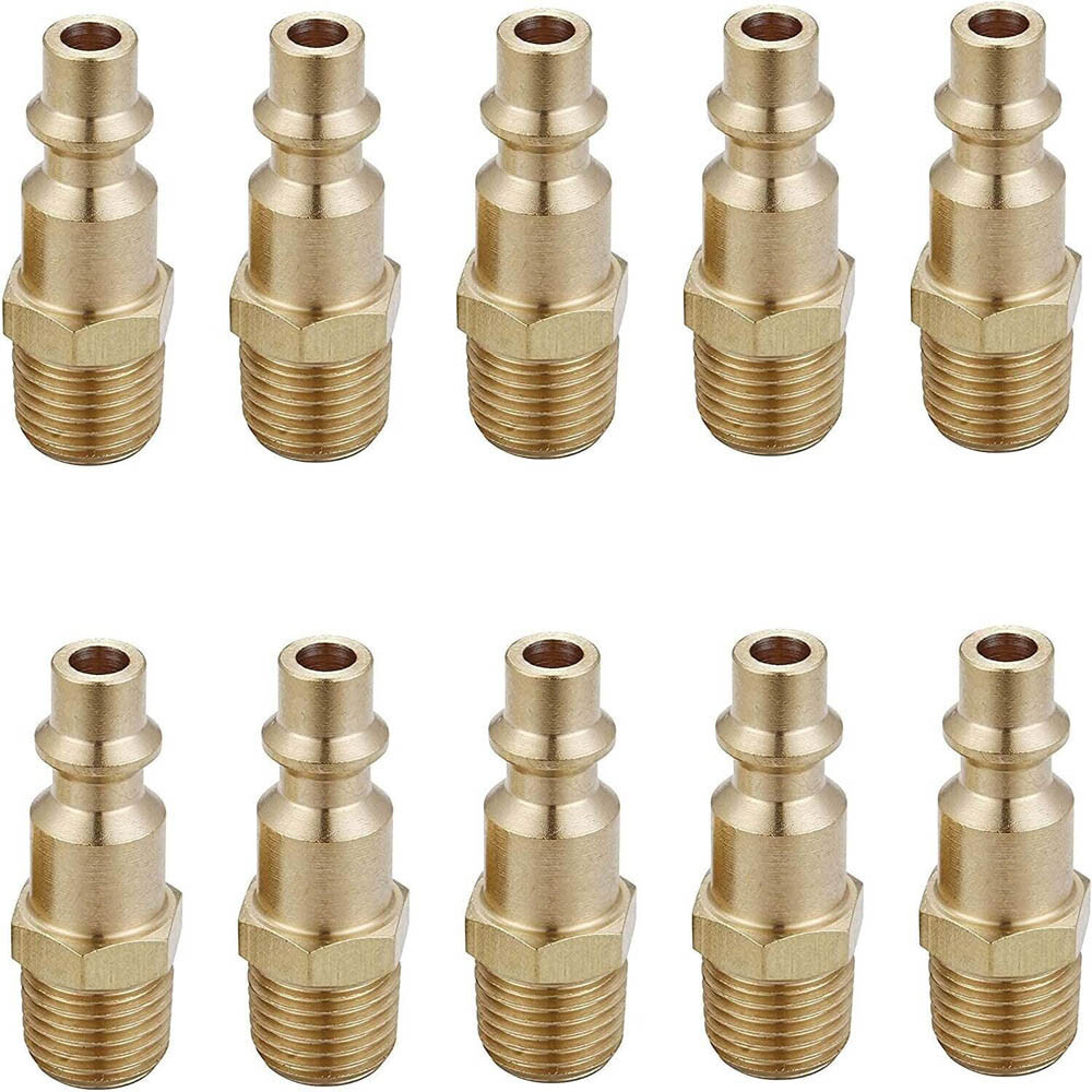 10XType D Air Hose Quick Connect Adapter 1/4" NPT Male Fitting Plug Coupler Plug gallery