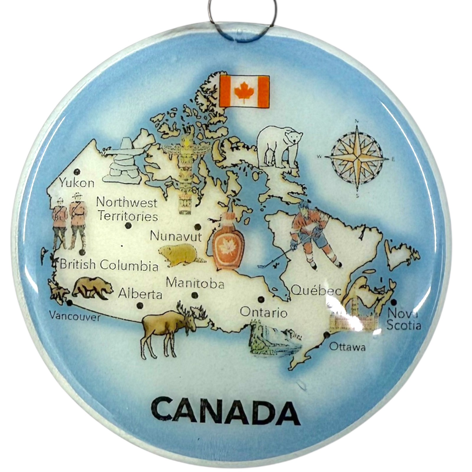 Canada Map Christmas Tree Ornament - Art Glass Light Catcher gallery