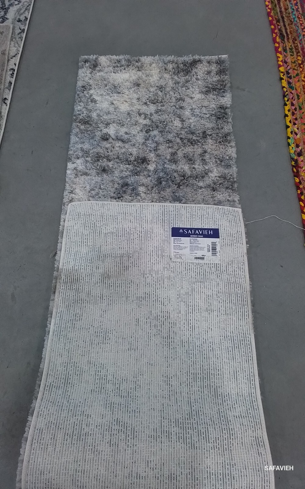 IVORY / GREY 2'-0" x 8'-0" Back Stain Rug, Reduced Price 1172767318 BER274A-28 gallery