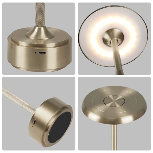 5200mAh Rechargeable Cordless LED Table Lamps Touch Sensor Light, 3 Silver gallery