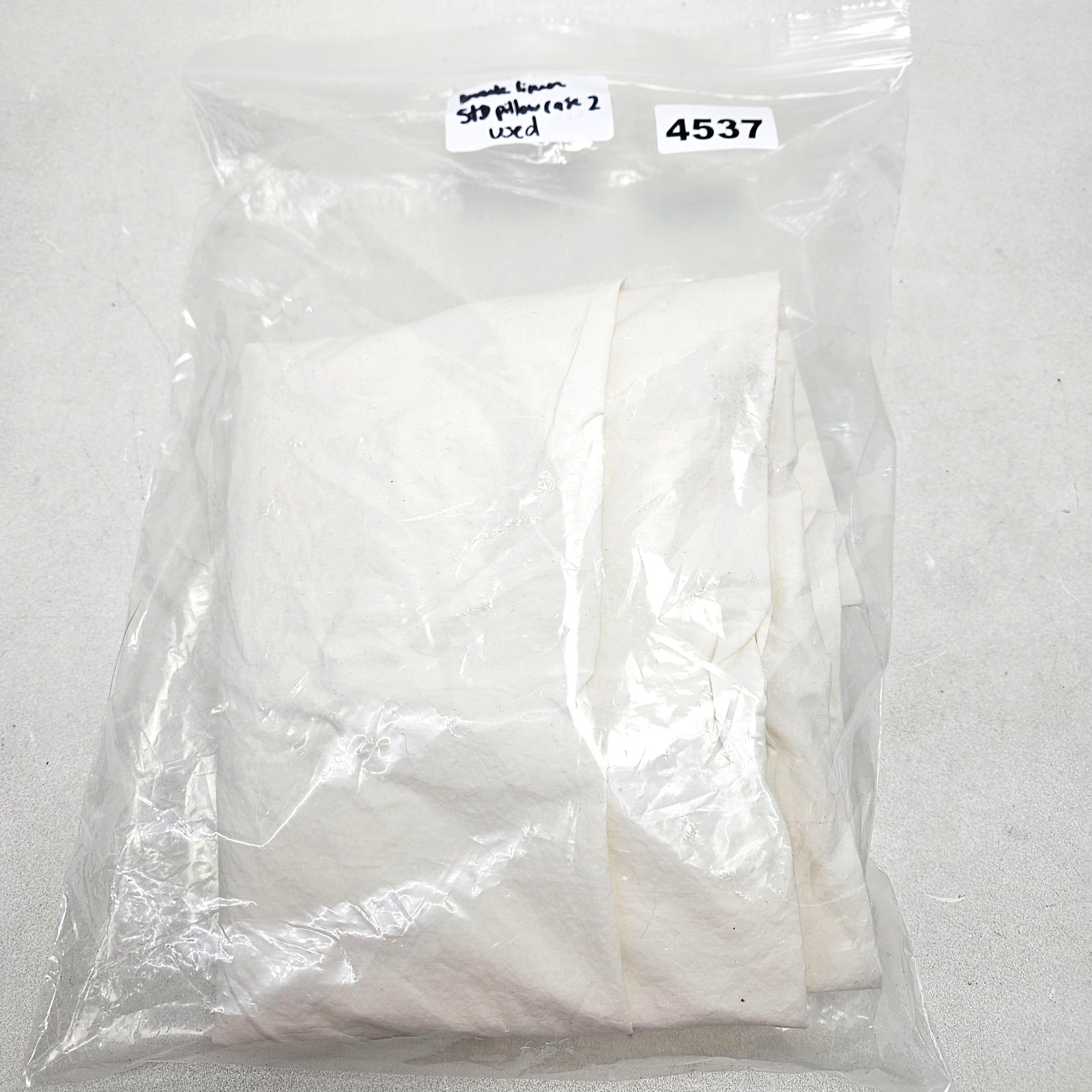 BROOKLINEN Cream Standard Classic Percale Pillowcase PAIR Set 2 Sham gallery