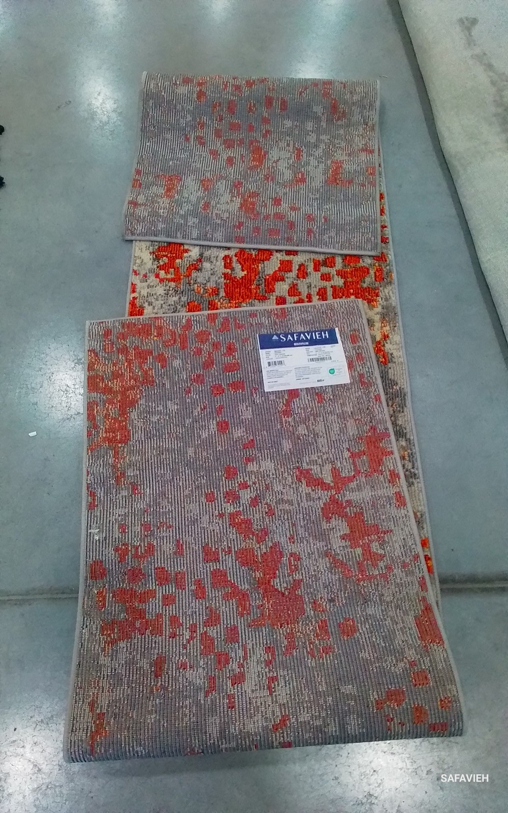 GREY / ORANGE 2'-2" x 10'-0" Flaw in Rug, Reduced Price 1172790077 MAD425H-210 gallery