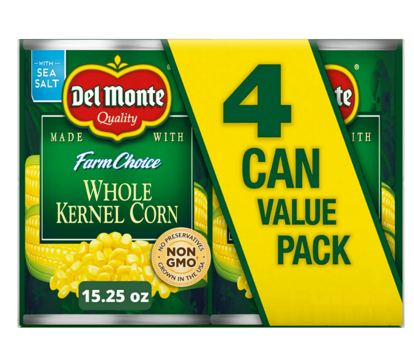 Del Monte Golden Sweet Whole Kernel Corn, Canned Vegetables 15.25 oz Can (Pk 4) gallery