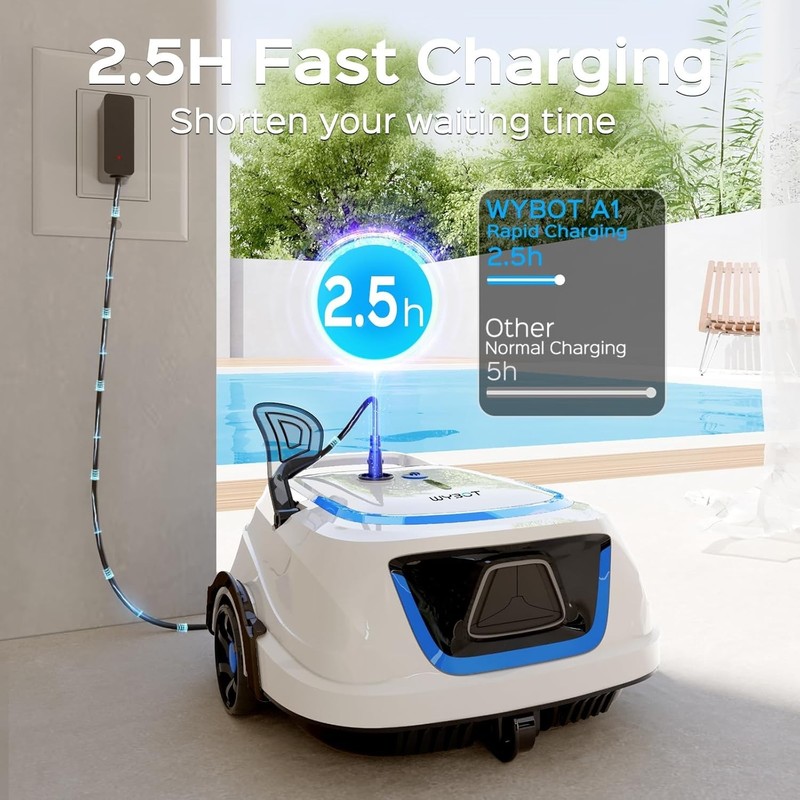 WYBOT A1 Cordless Robotic Pool Cleaner, Automatic Pool Vacuum gallery