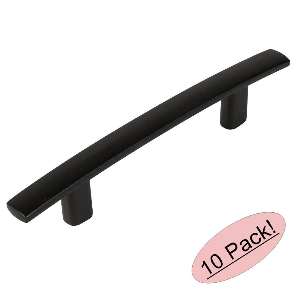 *10 Pack* Cosmas Cabinet Hardware Flat Black Subtle Arch Handle Pull #2363-3FB