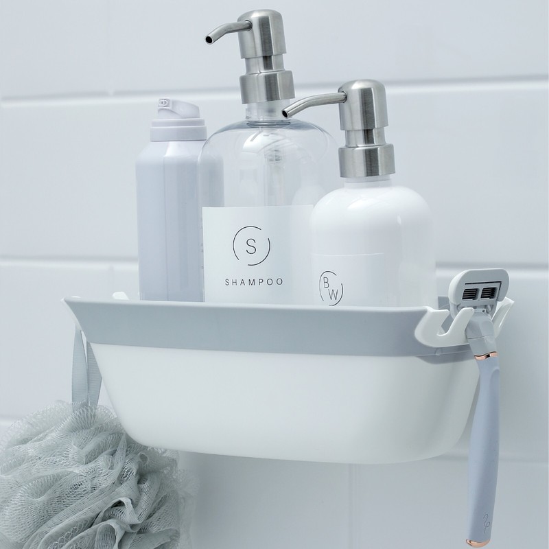 SlipX Solutions Shampoo Basket and Suction Soap Saver Bundle gallery