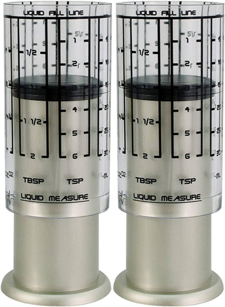 KitchenArt Pro Mini Adjust-A-Cup - Metric/Standard - Satin (2-Pack)