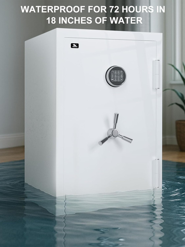 Large Fireproof Waterproof Home Safe with Digital Lock and Adjustable Shelves gallery