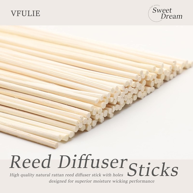 100pcs 10" Reed Diffuser Sticks Natural Rattan Wood for Essential Oil Aroma gallery