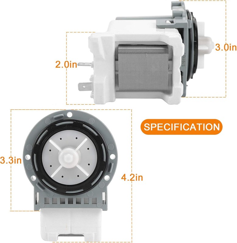 Washer Drain Pump For Samsung WA48H7400AP/A2 WF45N5300AF/US WA50M7450AW/A4 gallery