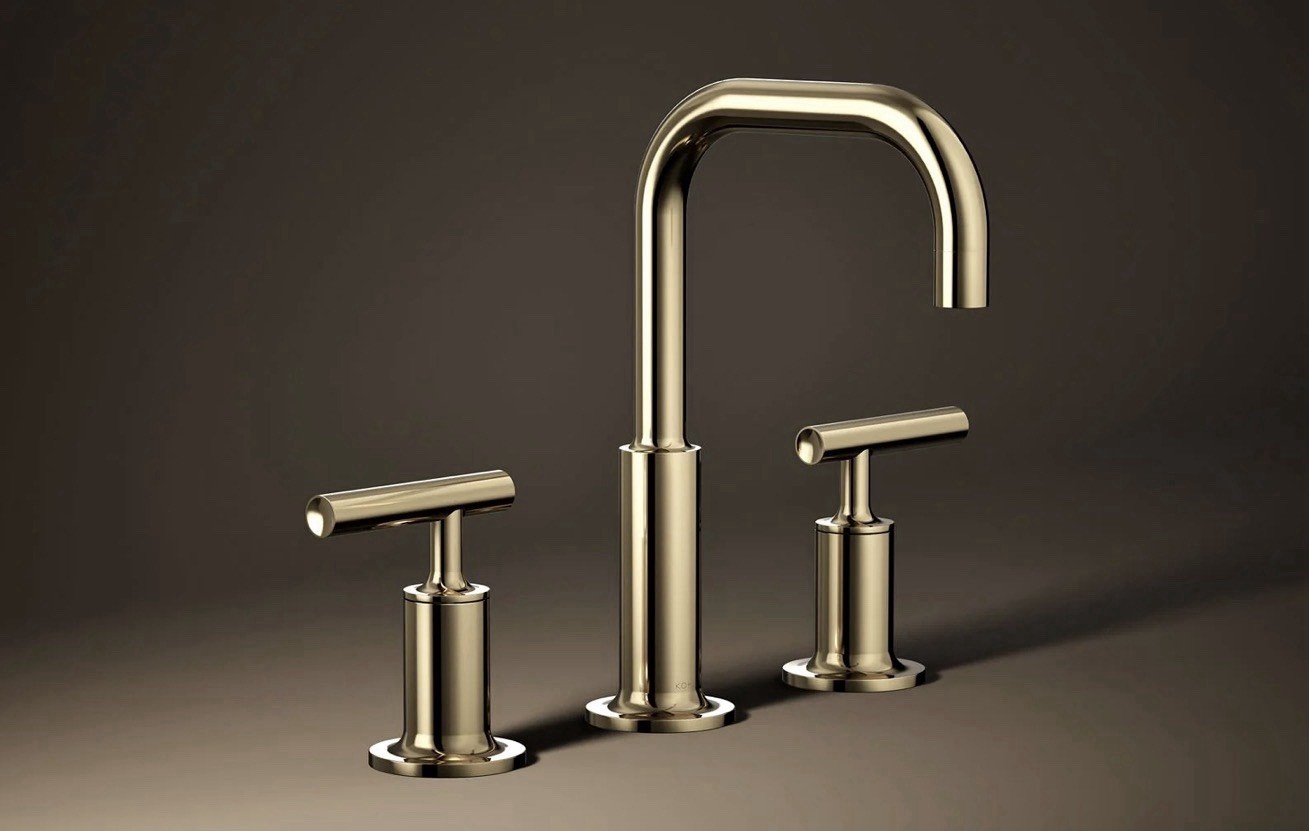 Kohler Purist WaterSense Vibrant French Gold 4 in Wide-Spread Faucet Lever gallery