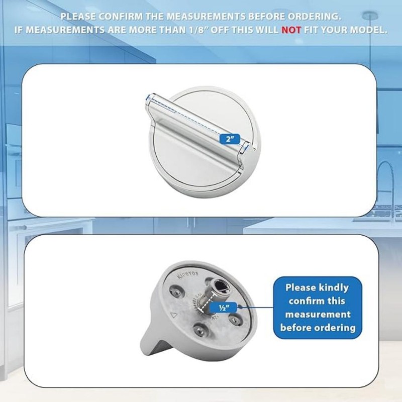 5X For Whirlpool Range W10594481 & W10818230 Compatible Silver Burner Knob US gallery