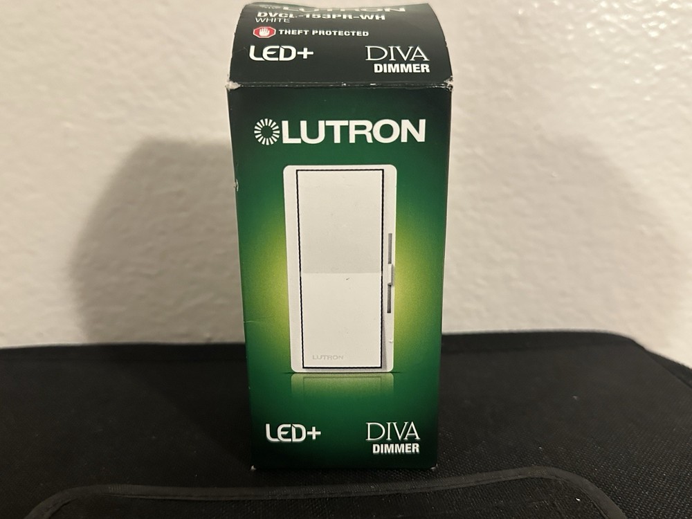 Lutron Diva Single Or 3-Way Location CFL/LED Digital Dimmer 120V DVCL-153PR-WH