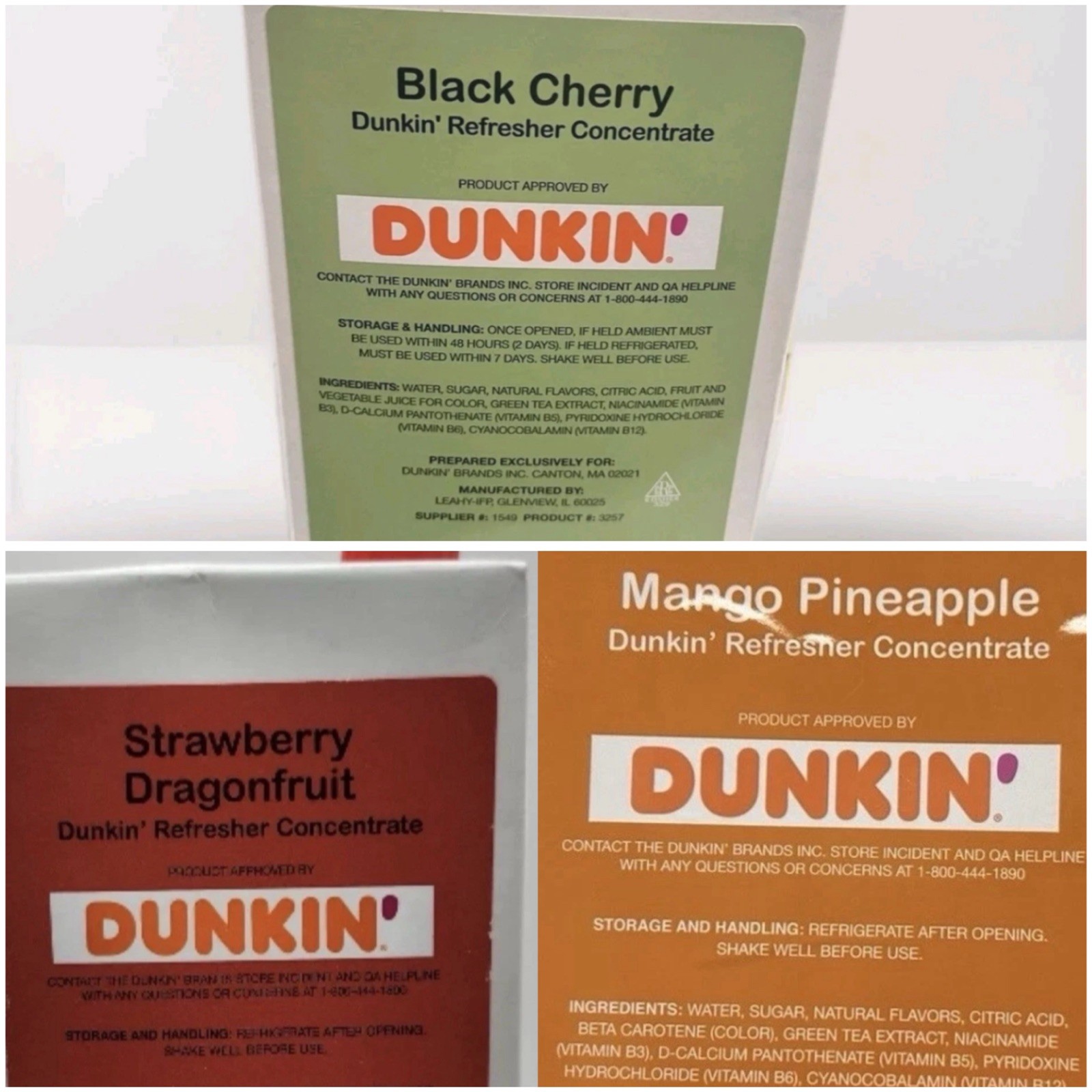 Dunkin Refresher Flavors 4 Pack gallery