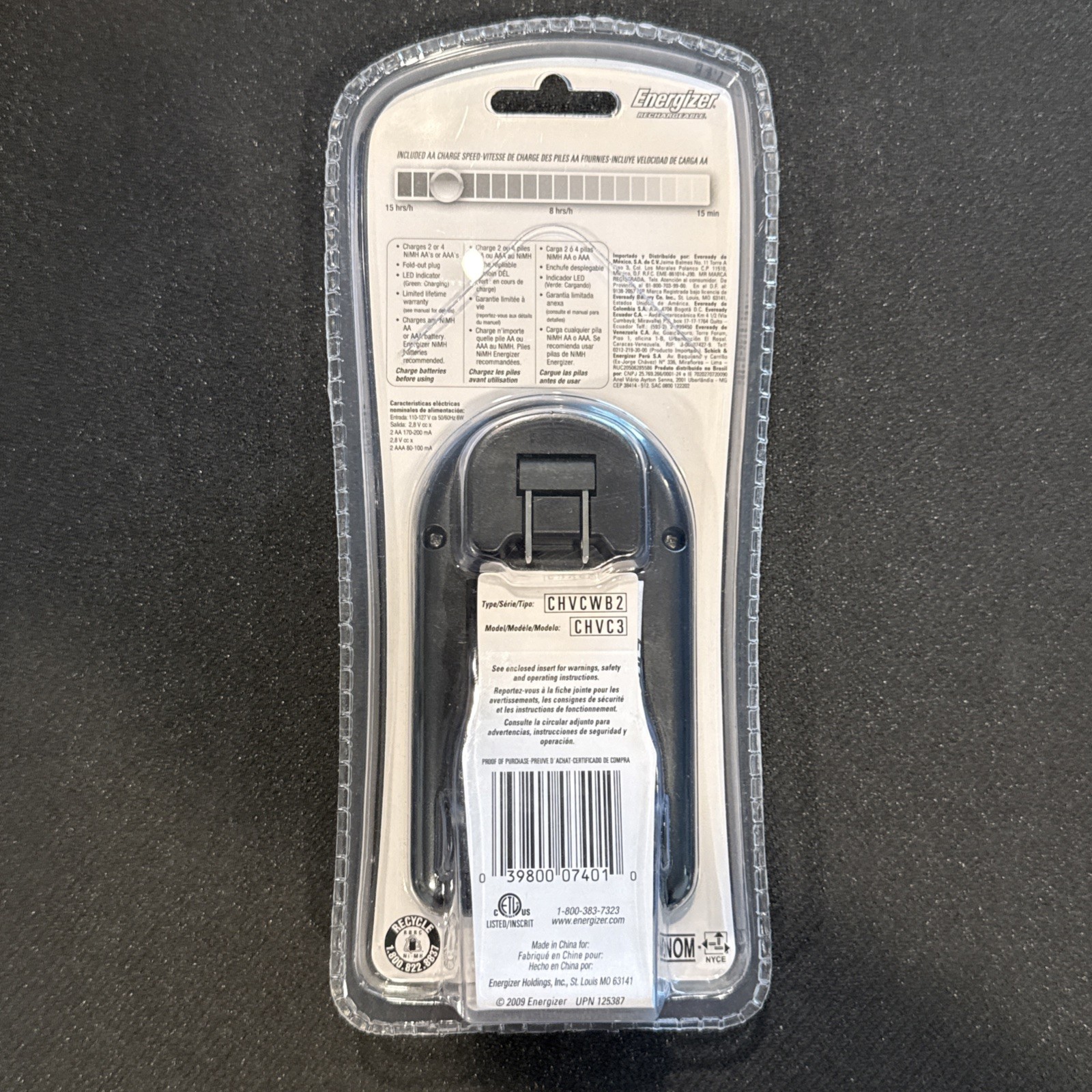 Energizer CHVCWB2 Value Plug-In Battery Charger, AA Batteries/Sealed! gallery