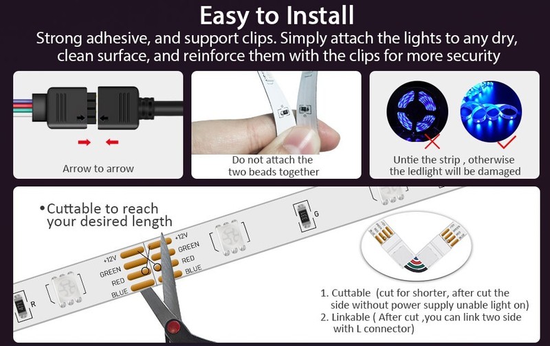 15M USB LED Strip Remote Control | 5050 RGB LED strip for interior decoration gallery