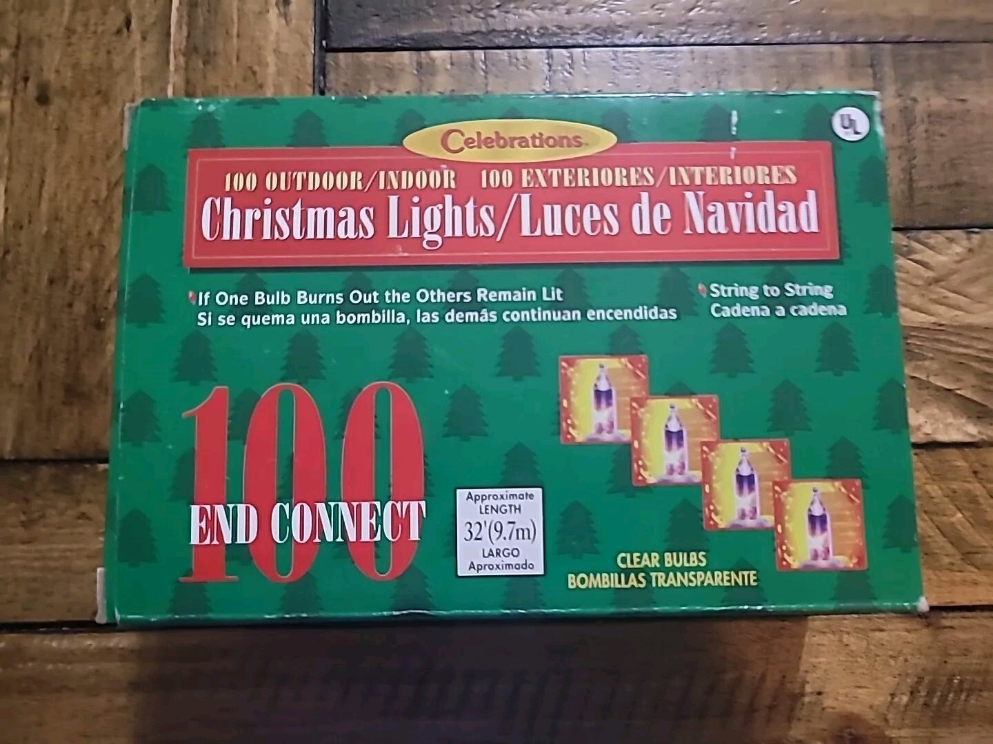 Celebration Outdoor / Indoor Clear 100 Mini Lights Approximately 32 feet NEW gallery