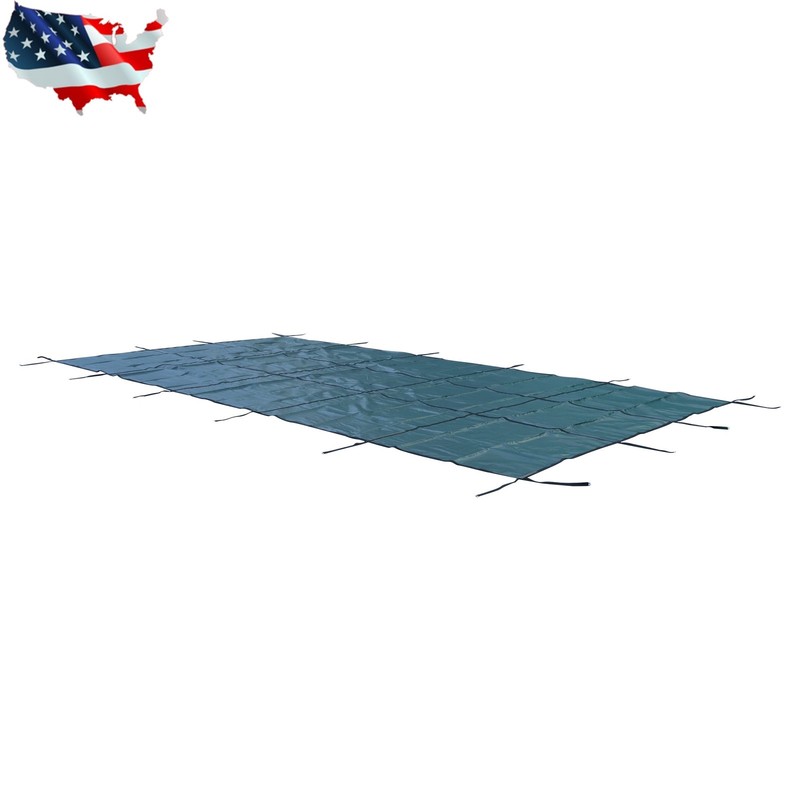 Inground Pool Cover Rectangle Winter Safety Mesh Pool Cover Home Swimming Pool gallery